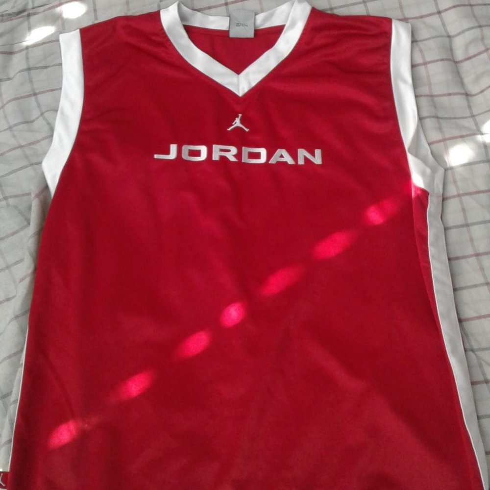 Retro Air Jordan  Jumpman Jersey Tank ( XL) - Red & White